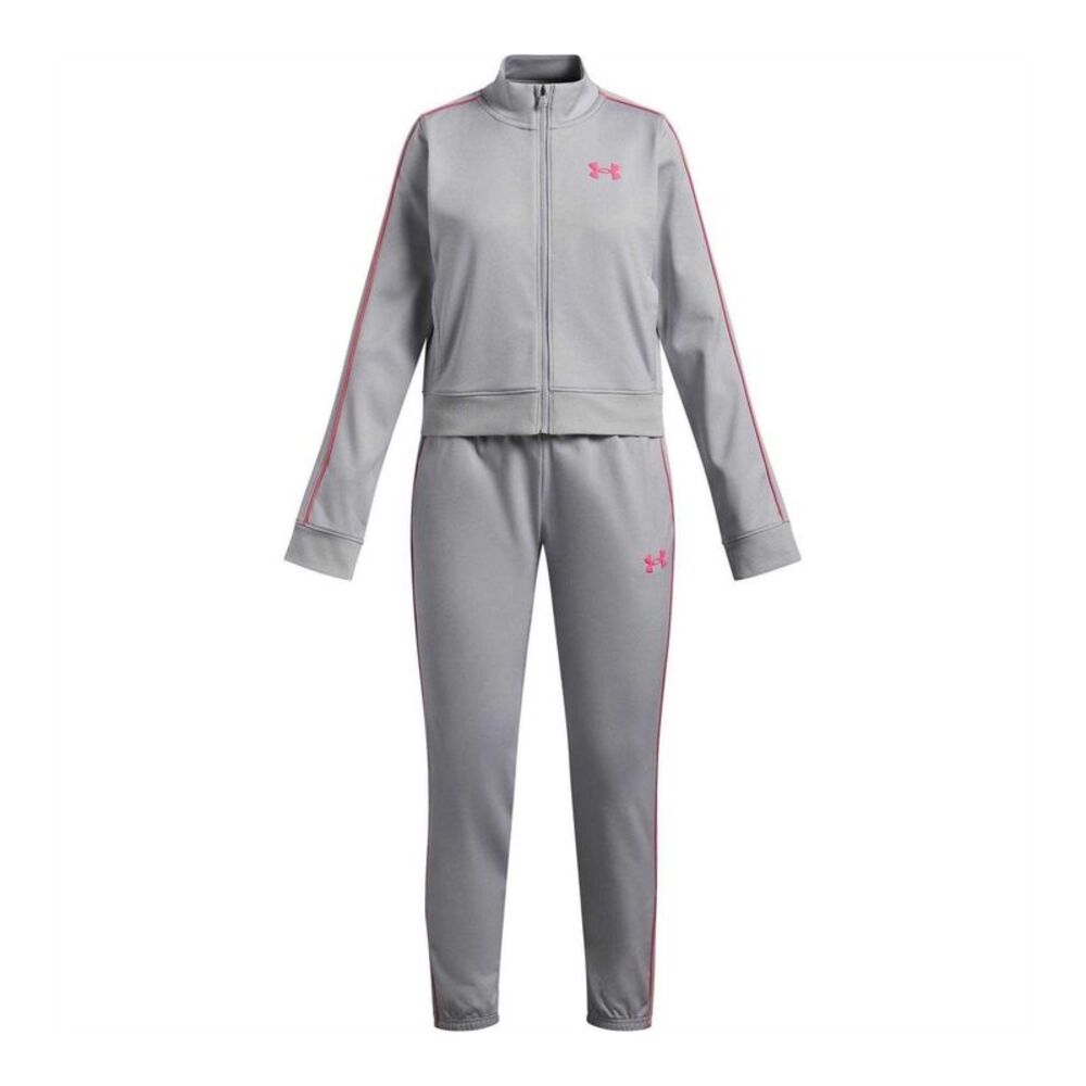 Under Armour Girls Icon Cropped Tracksuit Set / Frost Gray